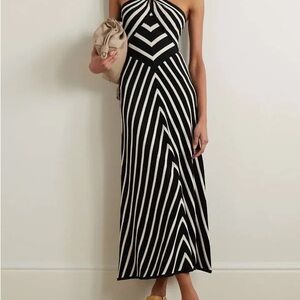 Zimmerman new  Black & White Striped Maxi Dress